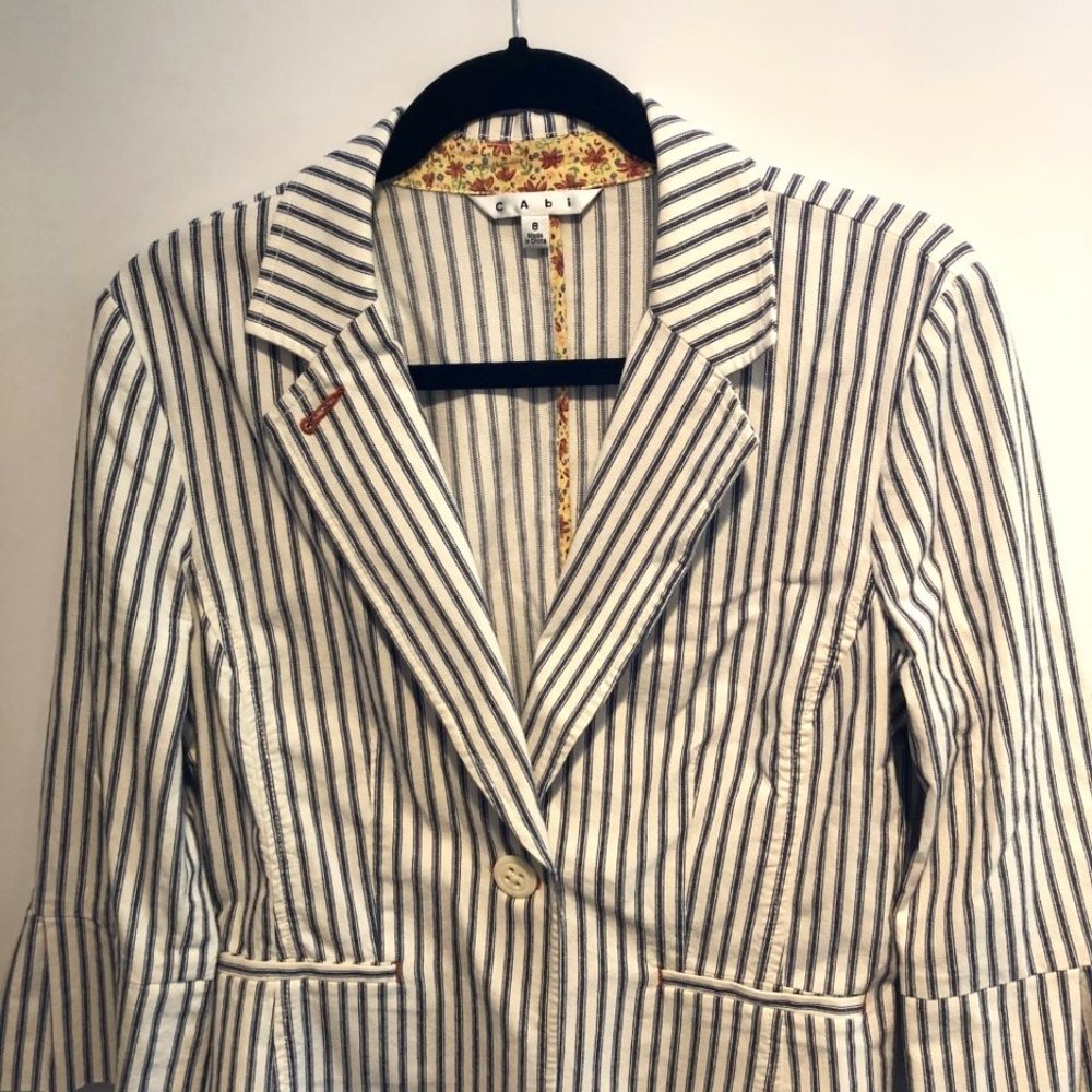 CAbi pin striped blazer
